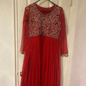 Red Anarkali Salwar